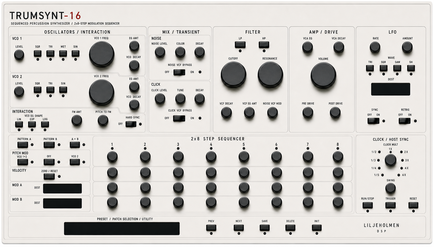 TRUMSYNT-16 plugin panel